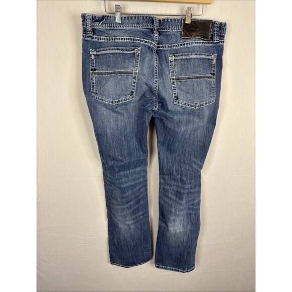 ROCK & ROLL COWBOY Revolver Straight Men’s Jeans 36x31 Blue Slim Straight - Picture 4 of 8